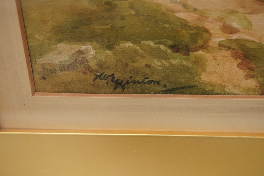 Wycliffe Egginton (1875–1951), Rural landscape, signed, label verso, watercolour, 25 x 35cm